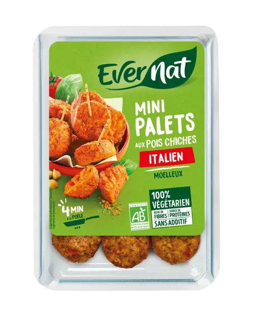 Jardin extérieur:Mini palets aux pois chiches bio Evernat italien - 150 g