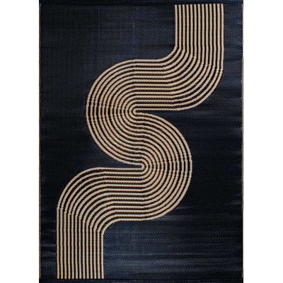 Tapis extérieur en polypropylène Spargi 1743 noir (150 x 220 cm)