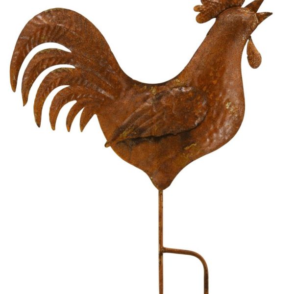 Coq en métal rouillé