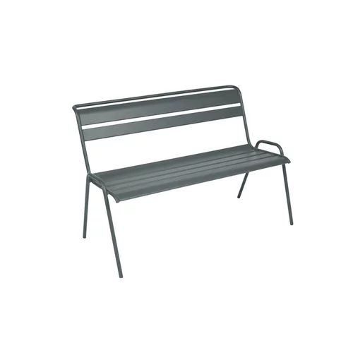 Pratique pour le jardin:Banc de jardin 2 à 3 places coloris gris orage Monceau Fermob - 116 cm
