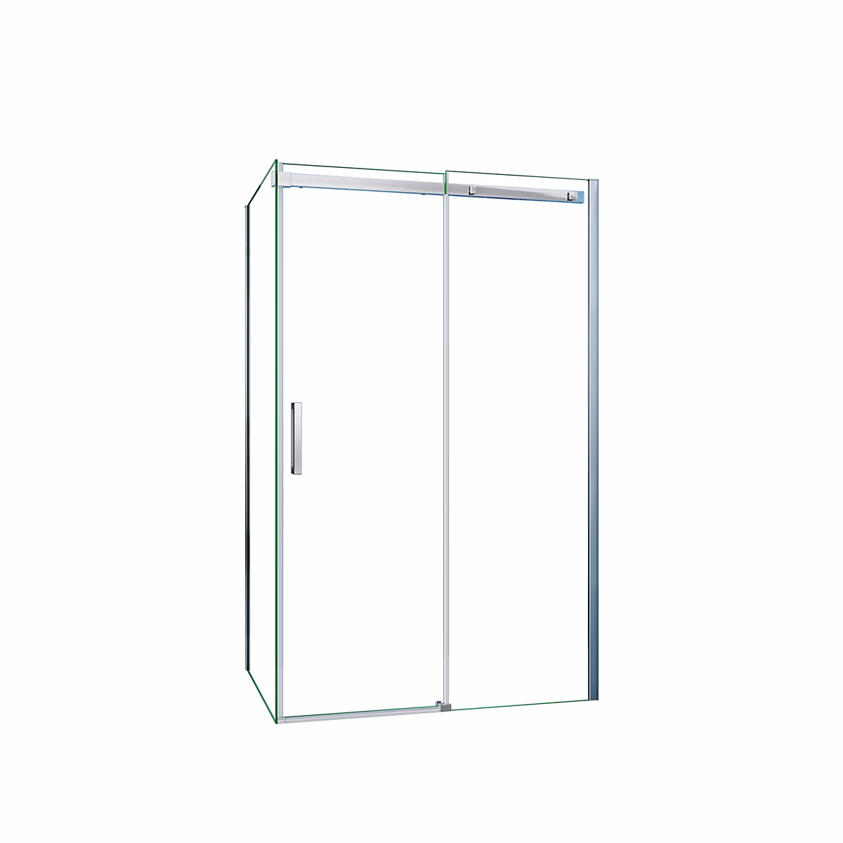 Cabine De Douche 110 × 70 × 195cm Porte De Douche Coulissante Et Paroi De Latérale