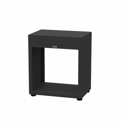 Choix pour le jardin：Meuble ouvert coloris noir en acier électrozingué Le Marquier - 80 x 55 x 92 cm