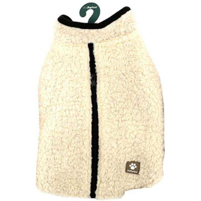Manteau teddy pour chien 35 cm (Crème)