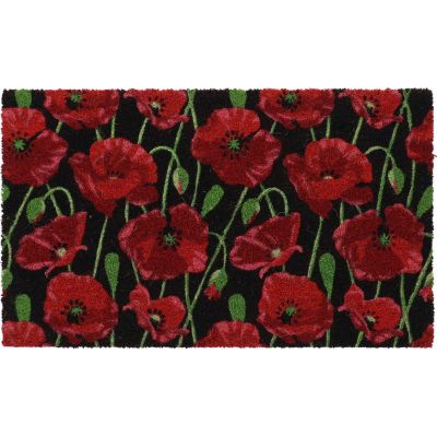 Paillasson en fibres de coco Coquelicots