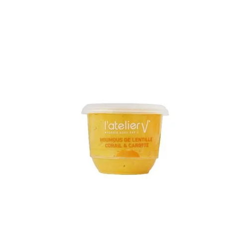 Jardin chez vous:Houmous de lentille corail et carotte vegan bio Atelier V - 150 g