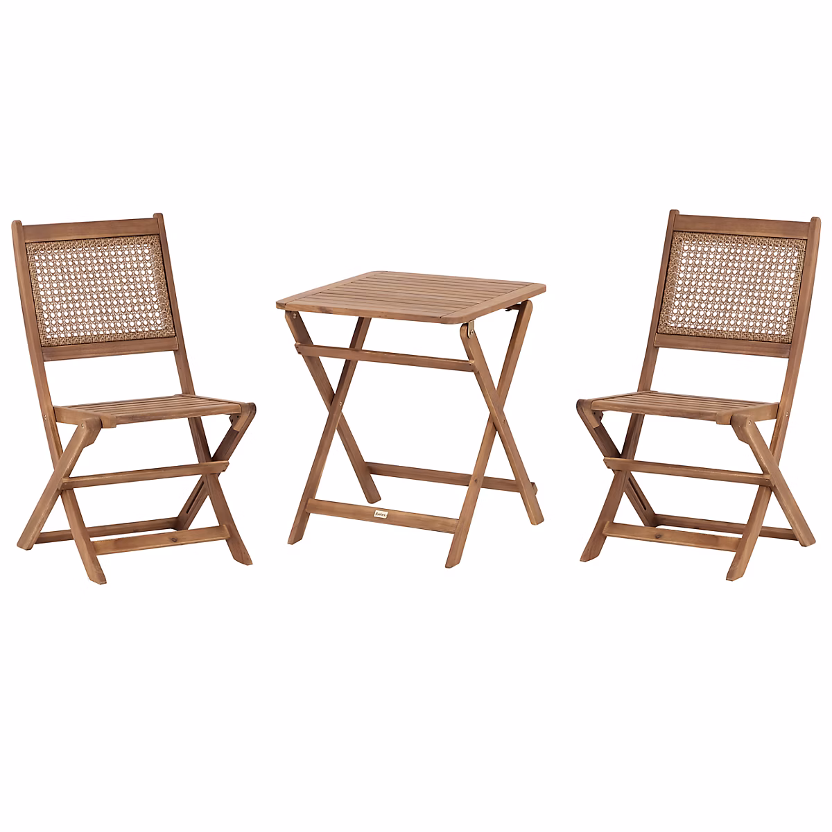 Ensemble bistrot Pliant PARAGGI Bois d'acacia certifié Marron – Réf. WBSTZDGSV7160884600