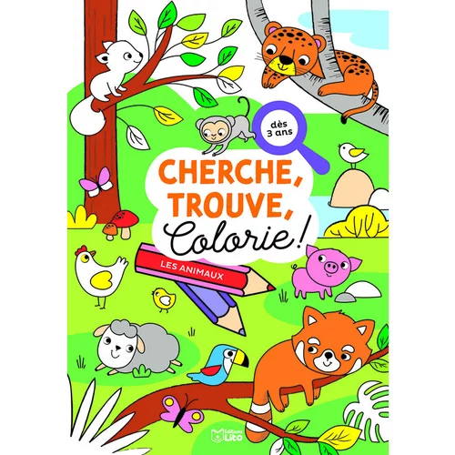 Extérieur plaisir:Cherche, trouve et colorie – Les animaux