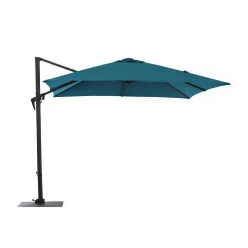 Un essentiel du jardin：Parasol déporté rectangulaire en aluminium coloris bleu - 300 x 400 cm
