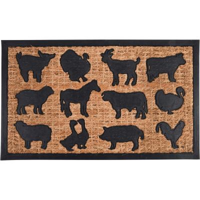 Paillasson coco et caoutchouc Animaux de la ferme