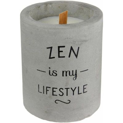 Bougie senteur linge frais pot en ciment (Zen is my lifestyle)