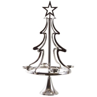 Sapin porte bougie en aluminium (Hauteur 73cm)