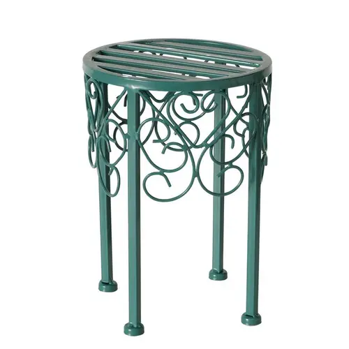 Un plus pour votre jardin：Sellette d’appoint en métal bleu Louisa moyen modèle - Ø 25 x H 33 cm