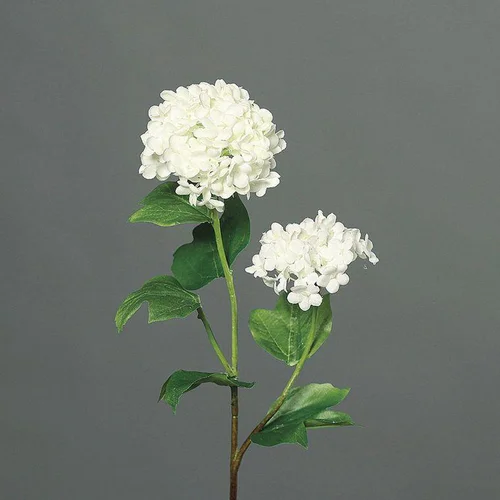 Votre jardin：Branche de Viburnum avec 2 ombelles crème artificielle - 48 cm