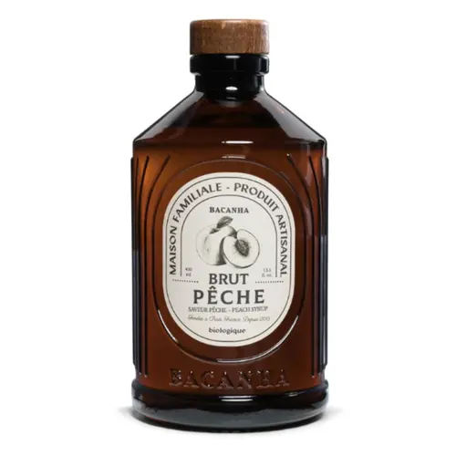 Nature au jardin：Sirop brut de pêche bio Bacanha - 400 ml