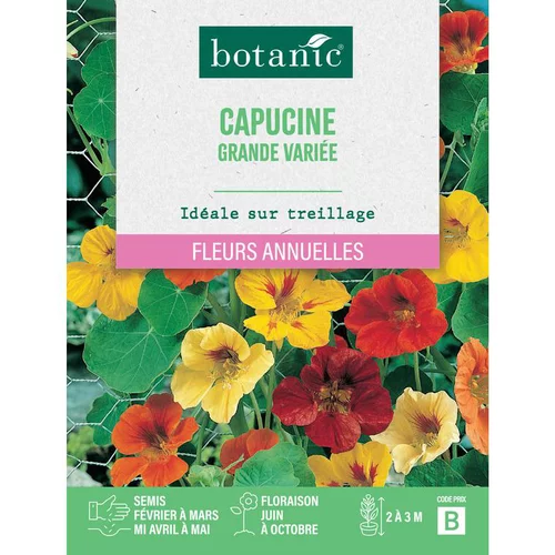 Solution maison：Graines de capucine grande variée botanic® - graines à semer
