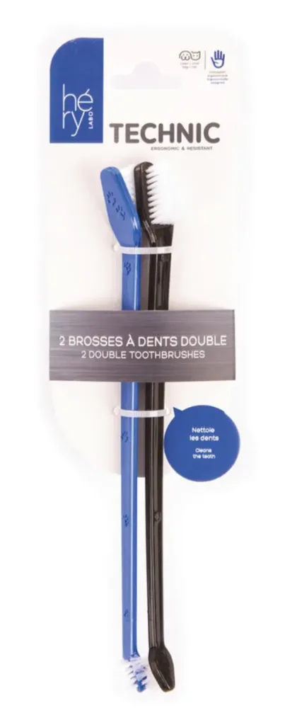 Une idée maline pour l’extérieur:Brosse à dents pour chien coloris multicolore Héry Technic - x 2