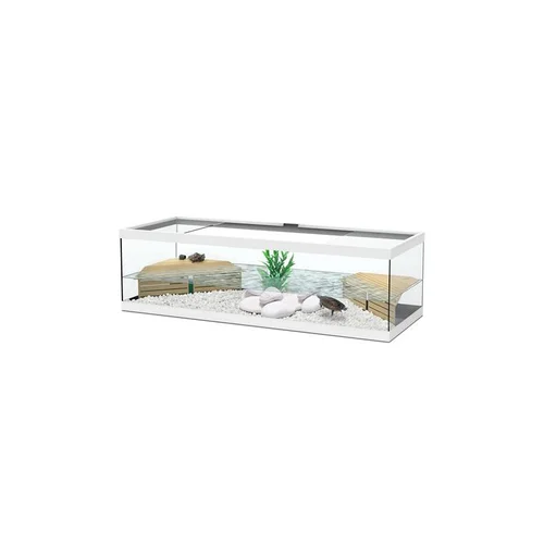 Bien pour le jardin:Terrarium blanc avec 2 plateformes et pompe TC500 Aquatlantis Tortum 100