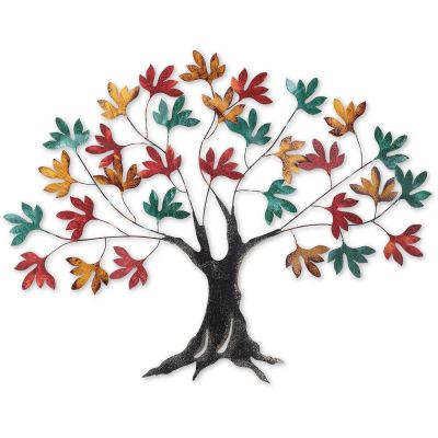 Décoration murale en métal coloré (Arbre 1)