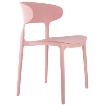 Fauteuil coloré en polypropylène Fain (Rose pâle)