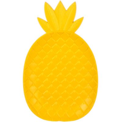 Vide-poche en bois coloré Ananas (Jaune)