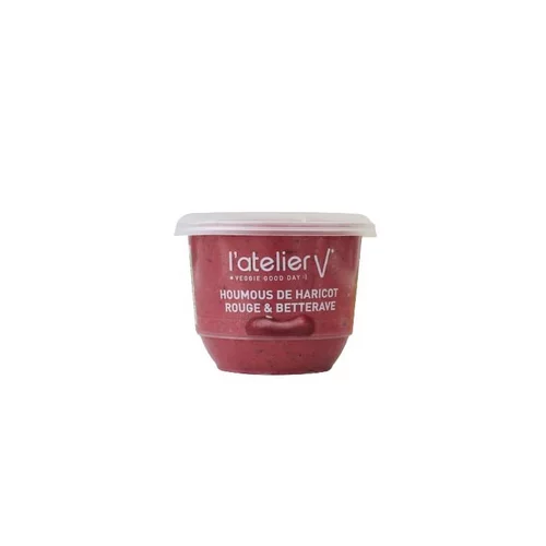 Jardin & maison：Houmous de haricot rouge et betterave vegan bio Atelier V - 150 g