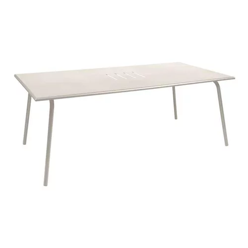 Vie extérieure:Table coloris gris en acier Monceau Fermob - 194 x 94 x 74 cm