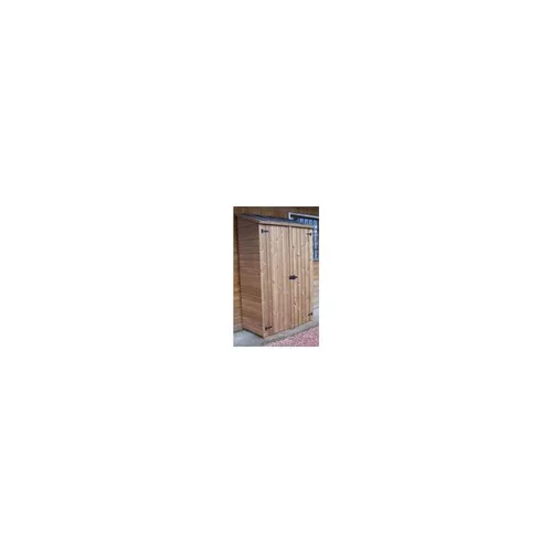 Une solution pratique pour l’extérieur:Abri en panneaux de bois d'épicéa thermo-chauffé 19 mm livré Foresta Bois Habrita - 0,83 m²
