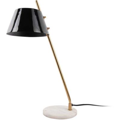 Lampe à poser en métal et marbre Savvy (Noir)