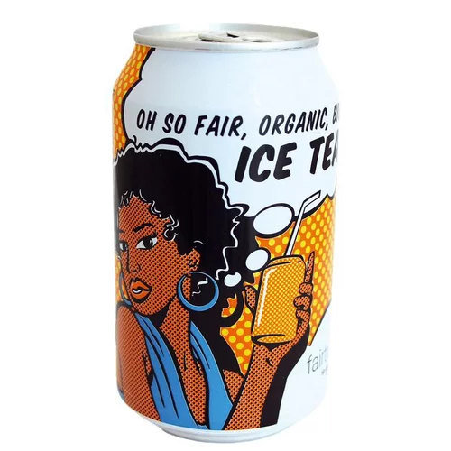Indispensable au jardin：Ice tea gazeux Oxfam fair trade 33 cl