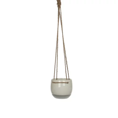 Déco jardin：Pot à suspendre blanc en céramique Mica Décorations Resa - H 11,5 x Ø 13,5 cm