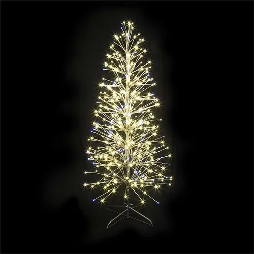 Jardin & loisirs:Sapin de Noël lumineux LED à lumière fixe blanc chaud pétillant sur secteur - 1,80 m