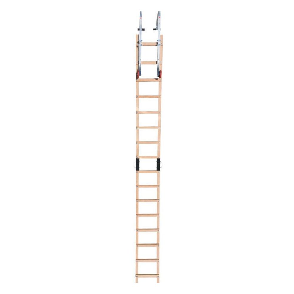 HAILO Echelle plate de toit en bois pour couvreur avec crochet de toit 4m hailo safety roof – Matériel de jardin