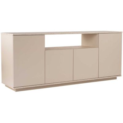 Buffet 4 portes en aggloméré Arista (Beige et Travertine)