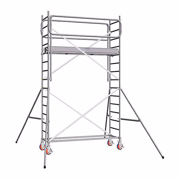 Echafaudage roulant alu – montage facile, hauteur de travail max 3.90m, 7125022