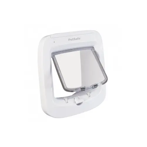 Qualité au jardin：Chatière à puce électronique Petsafe blanc 22 x 23,9 cm
