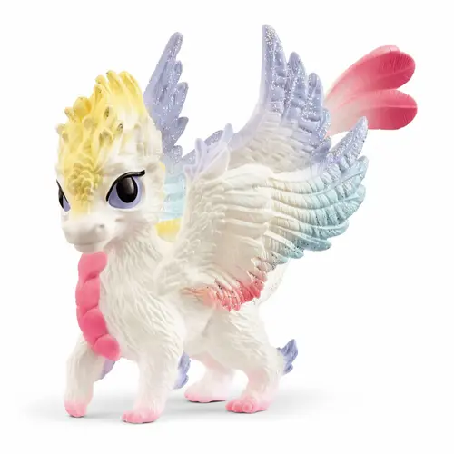 Extérieur moderne：Figurine Schleich® Bébé Dragon Arc-en-ciel - 9,7 x 5,1 x 7,9 cm