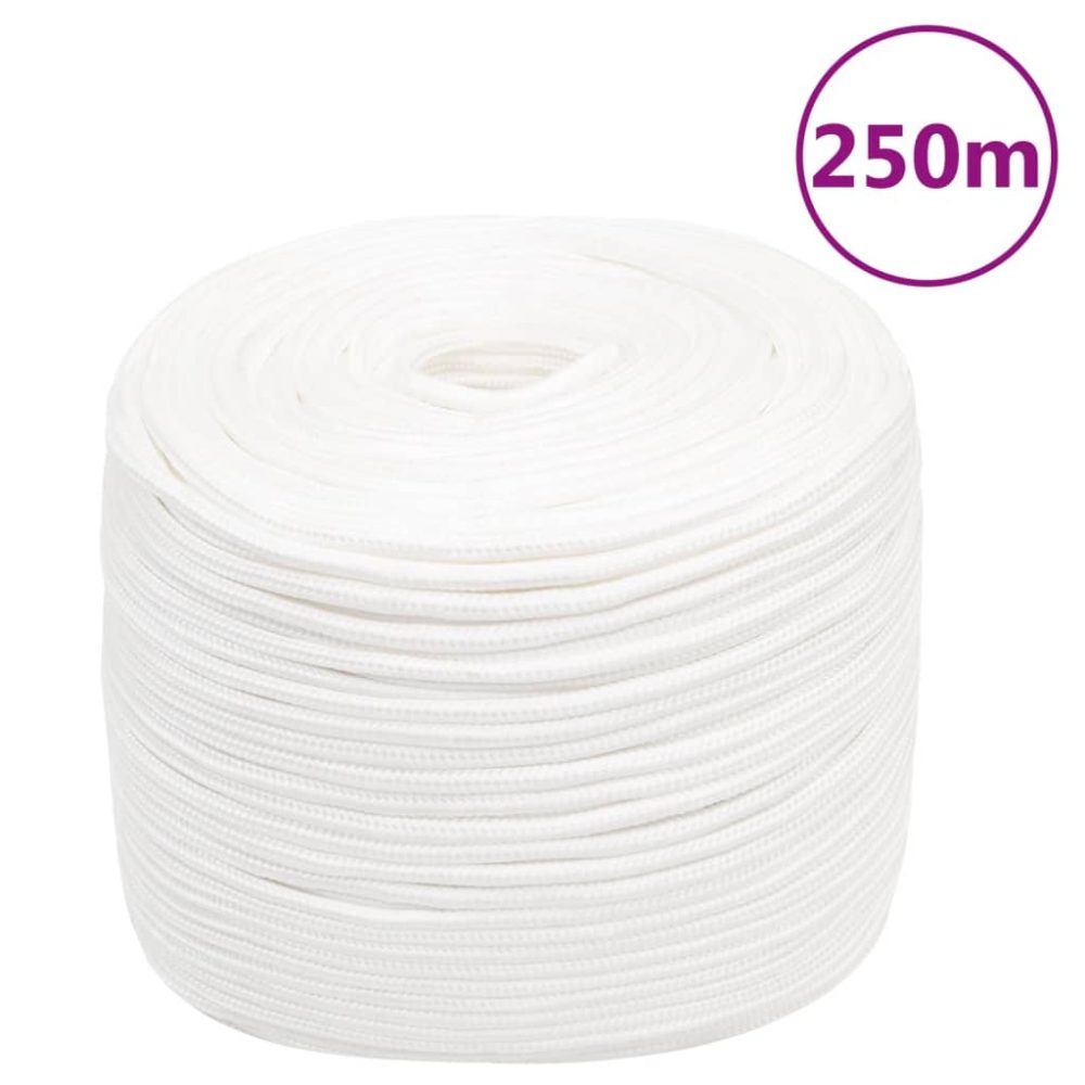 vidaXL Corde de bateau Blanc complet 6 mm 250 m Polypropylène – Équipement de loisirs