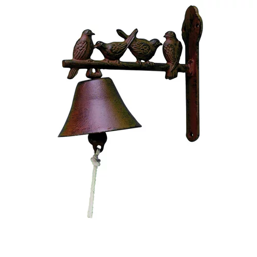 Pour un jardin bien organisé：Cloche les oiseaux fonte 21,5x11,5x19 cm
