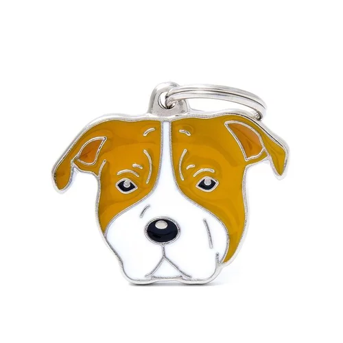 Pour vivre dehors:Médaille colors pour amstaff en métal