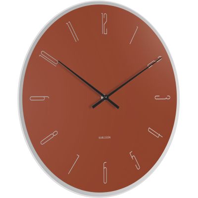 Horloge en verre Mirror numbers (Marron)