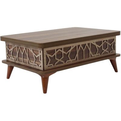 Table basse avec plateau modulable Ada (Noyer)