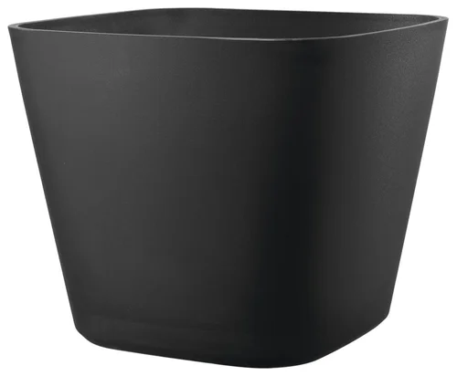 Pour donner du style à l’extérieur：Pot en plastique injecté coloris gris Deroma Origin Quadro anthracite - 38 x 38 x 32 cm