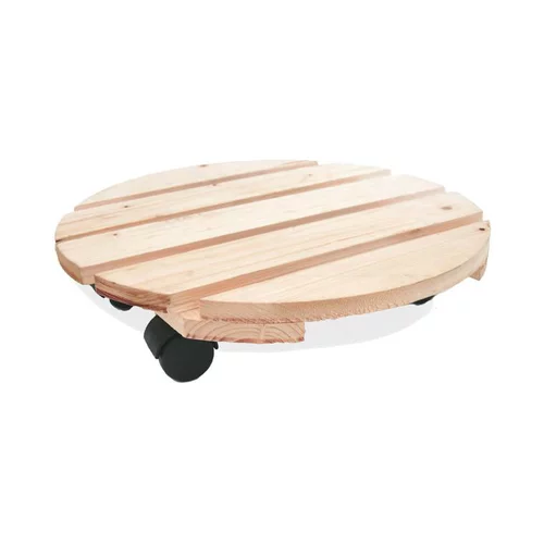 Accessoire pour le jardin：Roule-plante rond en bois brut Louis Moulin Basics - Ø 37,5 cm