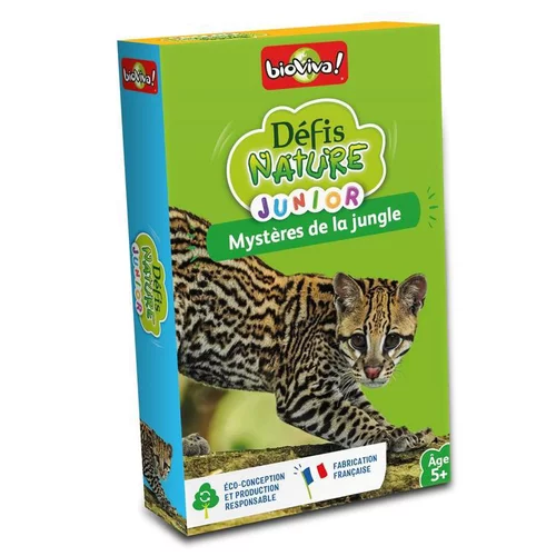 Jardin idée：Jeu de cartes Défis nature junior - Mystères de la jungle Bioviva Éditions