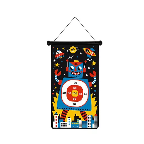 Un indispensable au jardin：Jeu de fléchettes magnétiques Robots 44x4x65 cm 4-8 ans