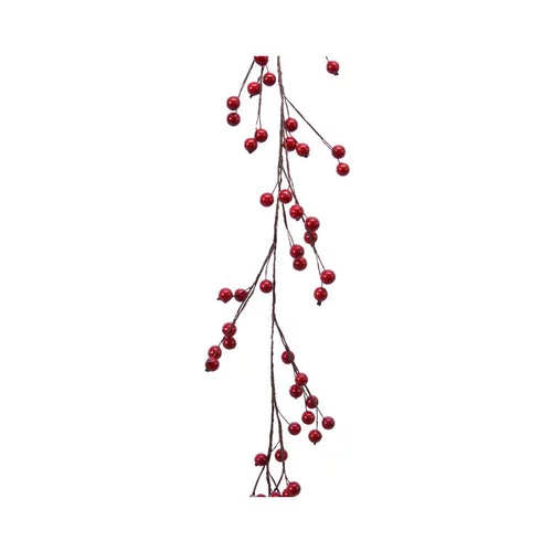 Idéal pour le jardin:Guirlande de baies rouges en plastique 150 cm