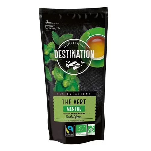 Esprit jardin：The vert à la menthe sachet 100 g