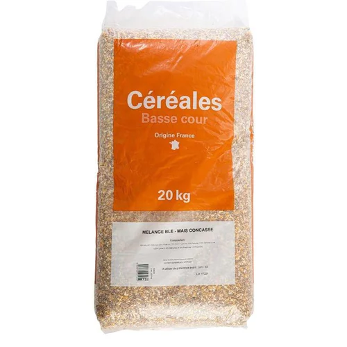 Pour compléter votre jardin：Mélange blé et maïs concassé pour oiseaux de basse-cour 20 kg