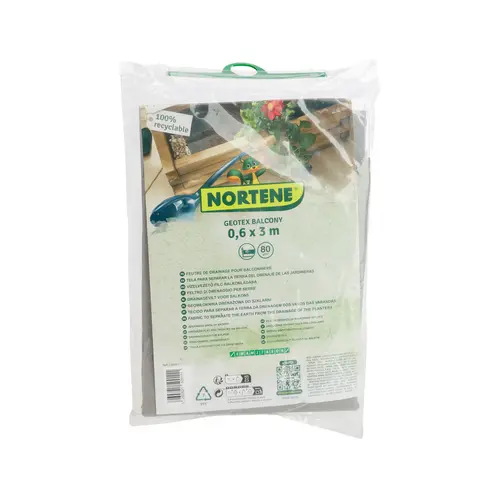 Pour les espaces verts：Feutre Geotex polyester coloris gris 0,6x3m