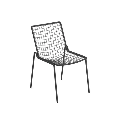 Jardin passion：Chaise coloris orange en acier Rio R50 - 53,5 x 61,5 x 83,5 cm
